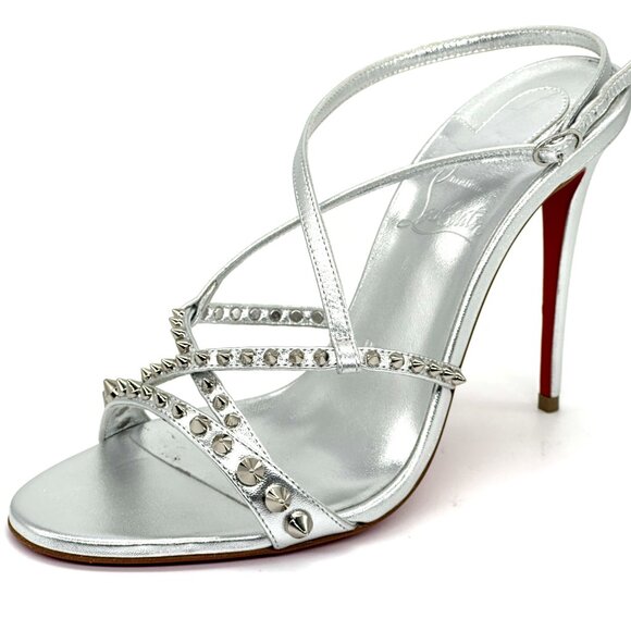 Christian Louboutin TATOOSHKA SPIKES 100 Strappy Sandals Heels Shoes - Picture 6 of 15